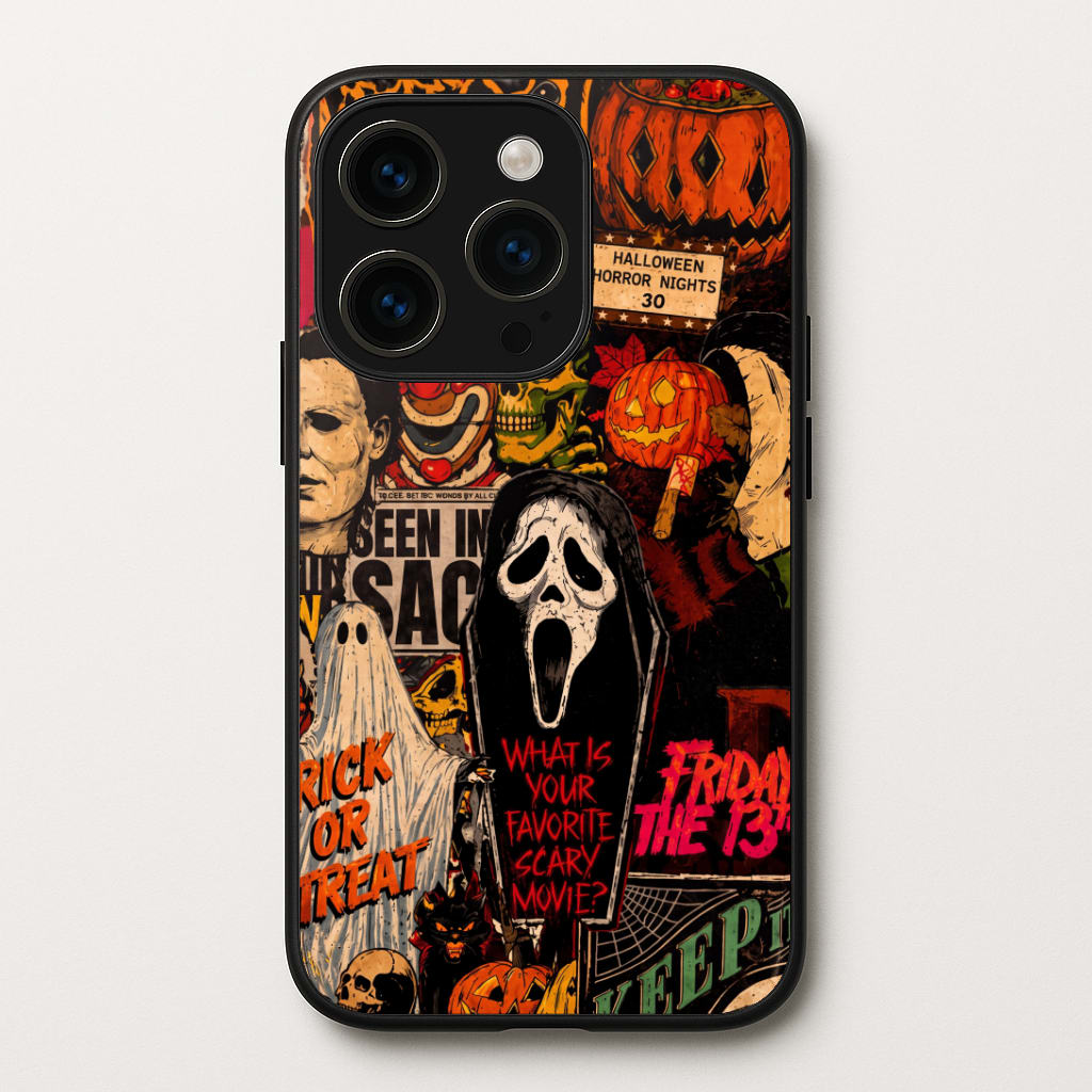 Horror Movie Sticker Collage Phone Case