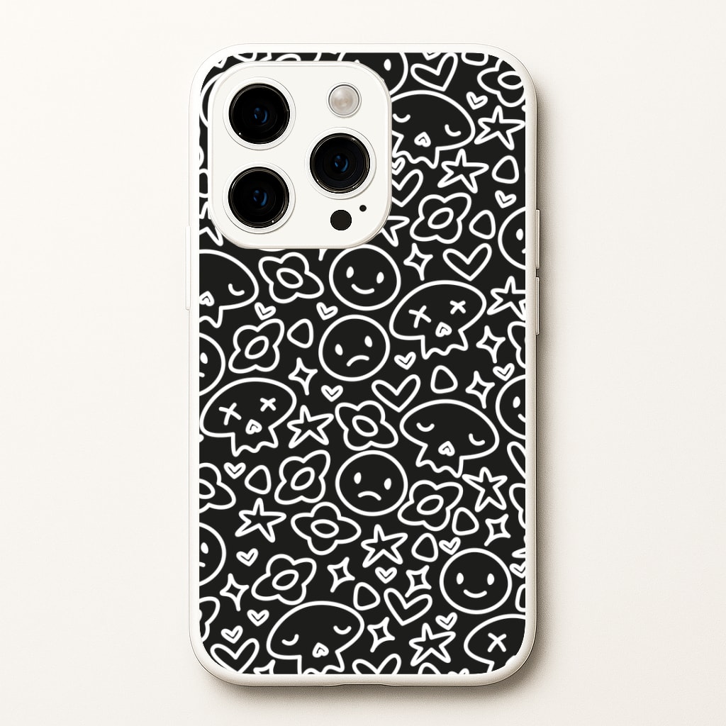 Black Skulls - Skate Aesthetic Phone Case