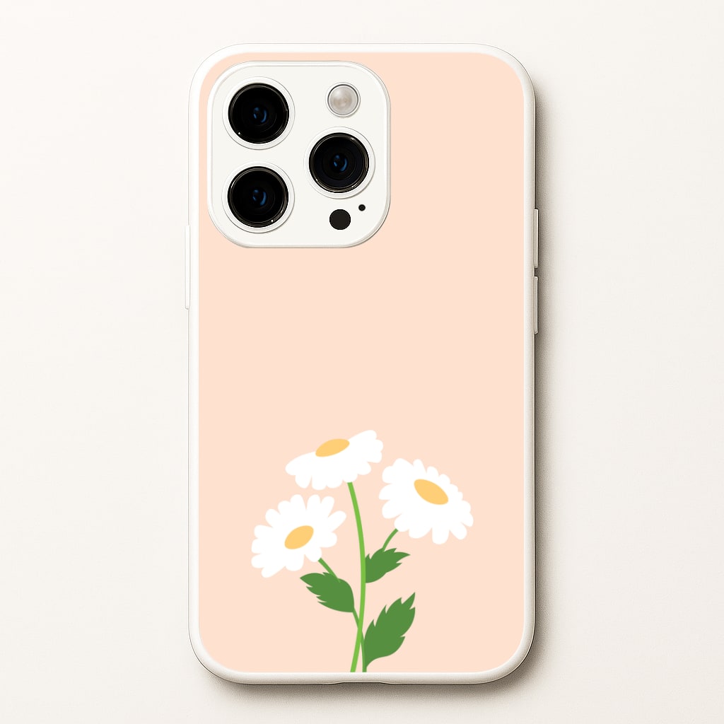 Peach And Dasies Phone Case