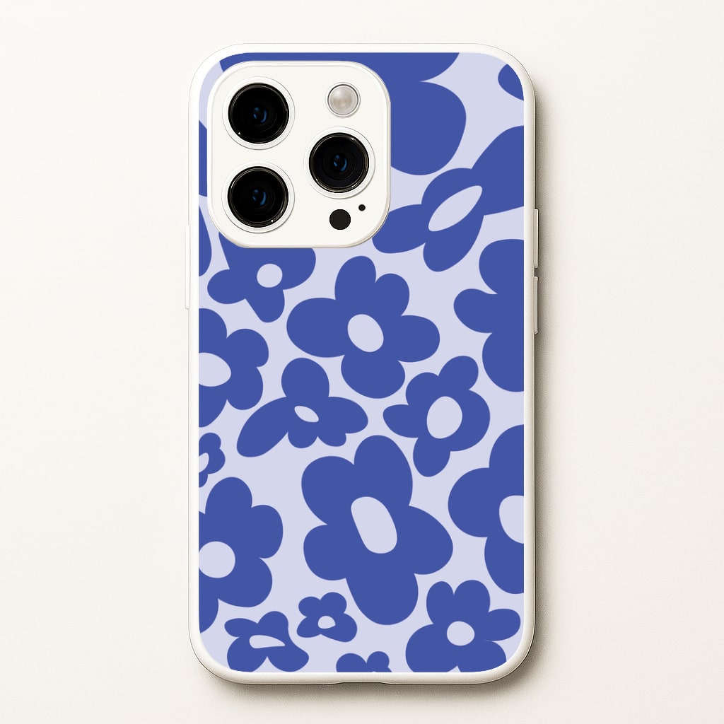 Blue Flowers - Trippy Patterns Phone Case