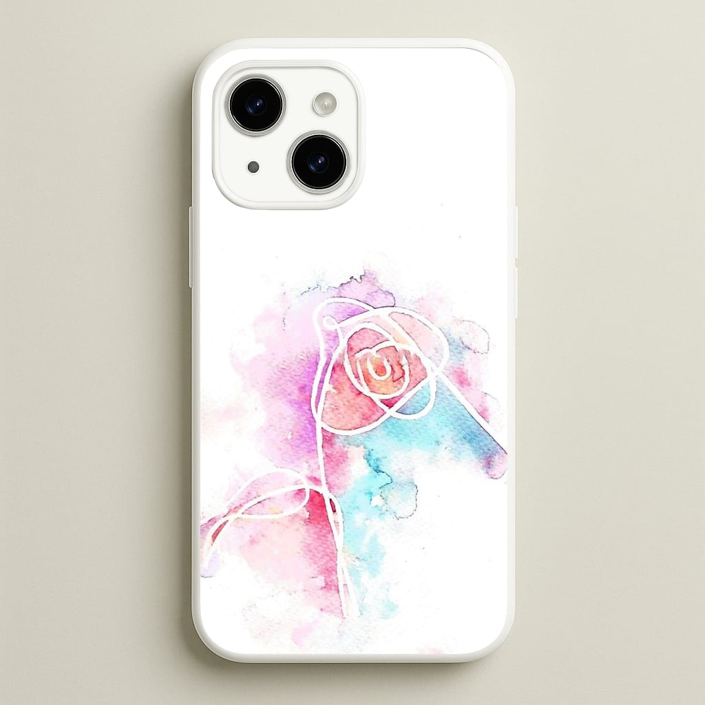 K-Pop Band Love Yourself Watercolour Painting Phone Case