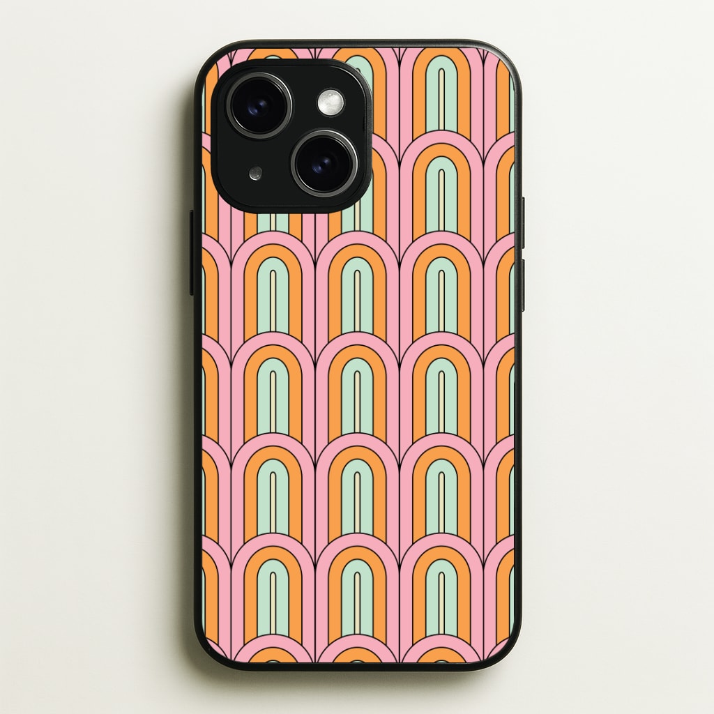 Pastel Retro Arches Pattern Phone Case - iPhone 15 / Standard
