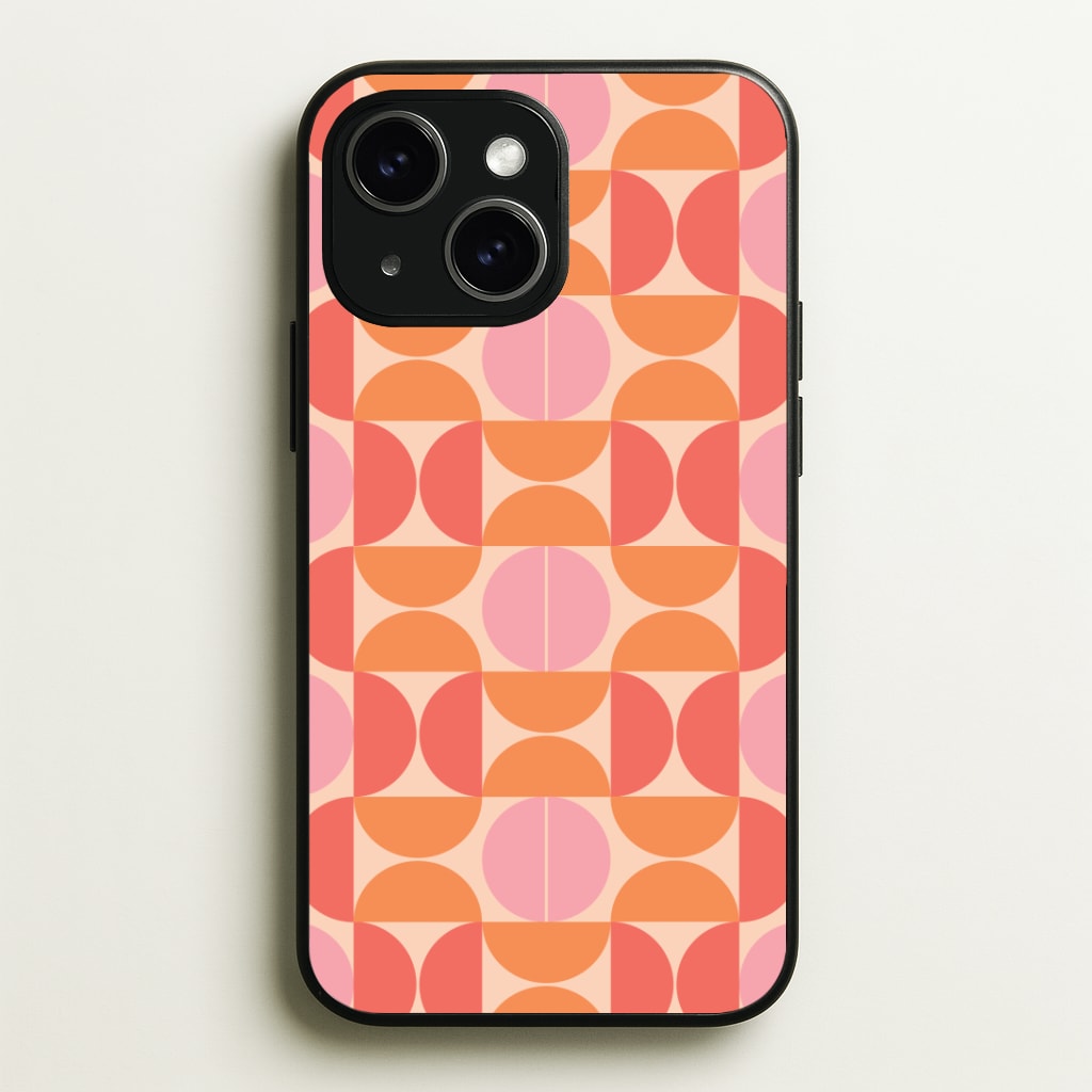 Retro Semi Circles Pattern Phone Case - iPhone 15 / Standard