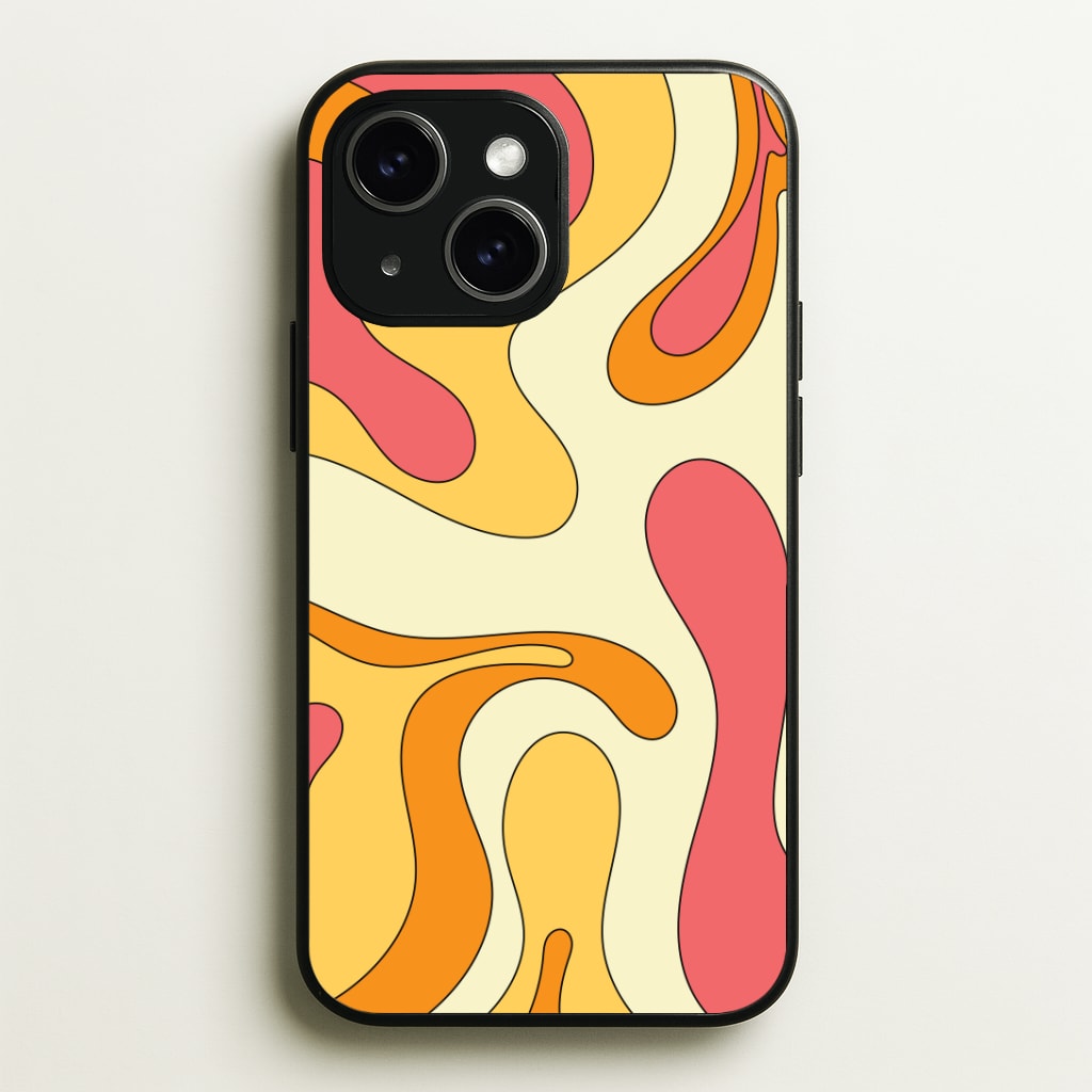 Pastel Waves Abstract Pattern Phone Case - iPhone 15 / Standard