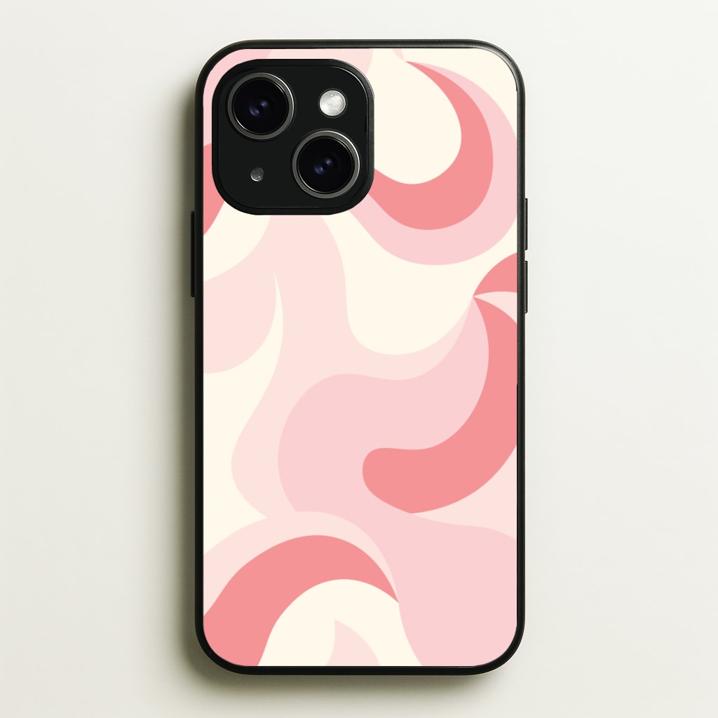 Pastel Pinks Abstract Pattern Phone Case - iPhone 15 / Standard
