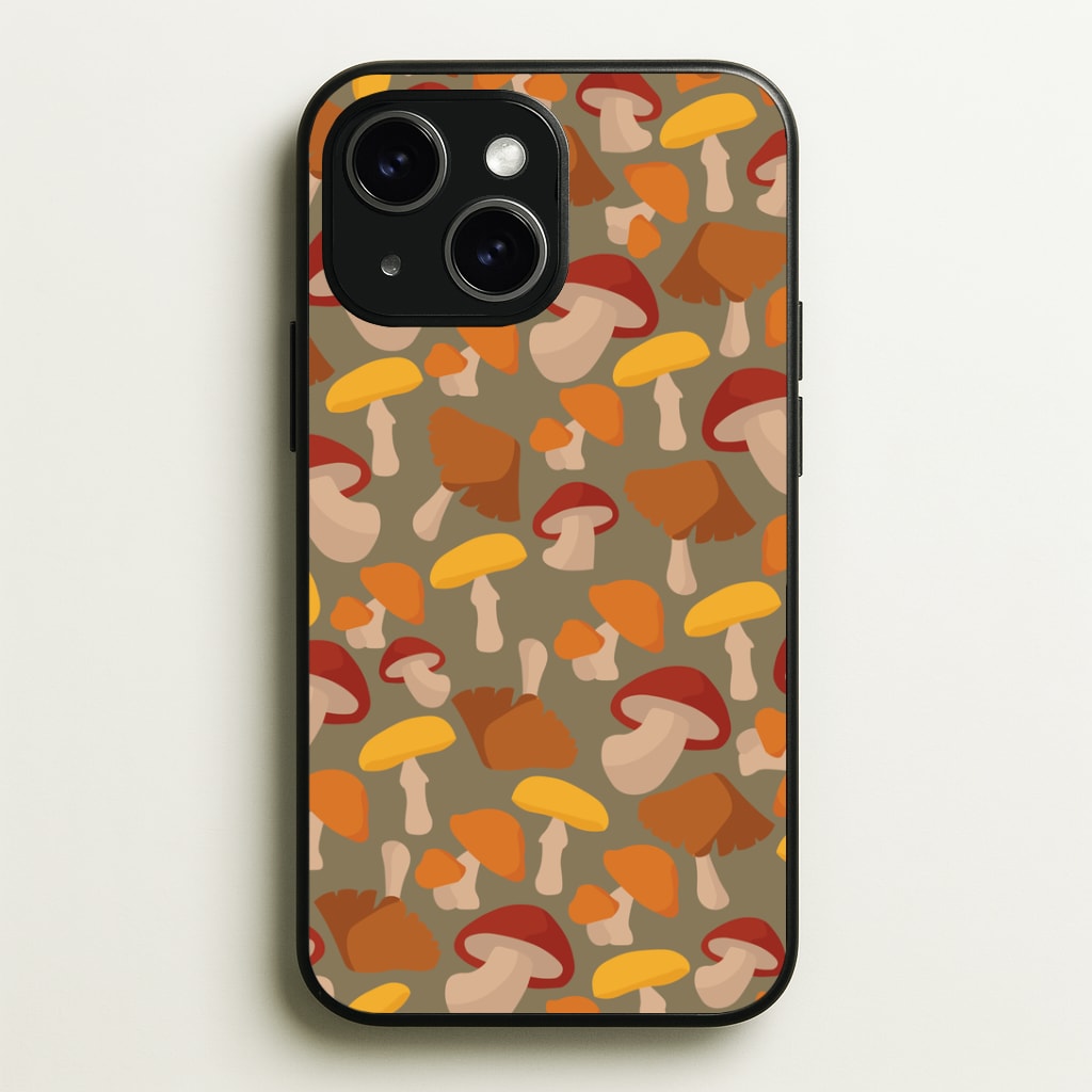 Mushroom Pattern - Autumn Phone Case - iPhone 15 / Standard