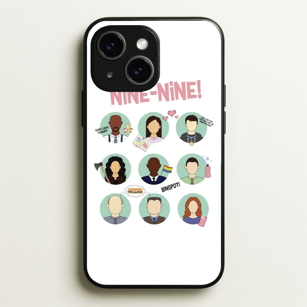 Nine Nine Characters - B99 Phone Case - iPhone 15 / Standard