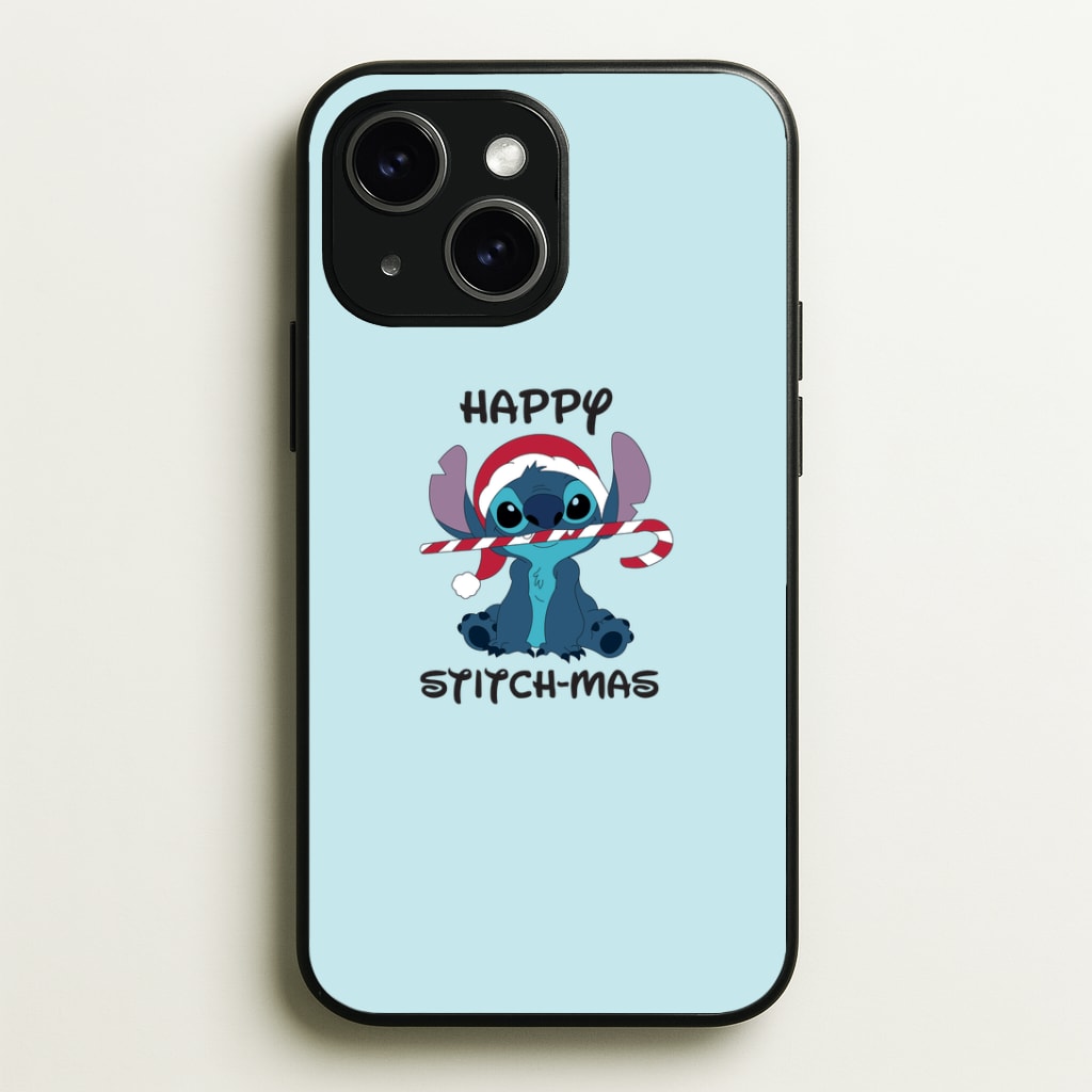 Happy Blue Alienmas - Christmas Phone Case - iPhone 15 / Standard