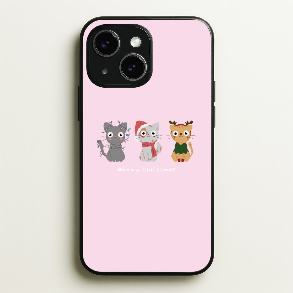 Meowy Christmas Phone Case - iPhone 15 / Standard