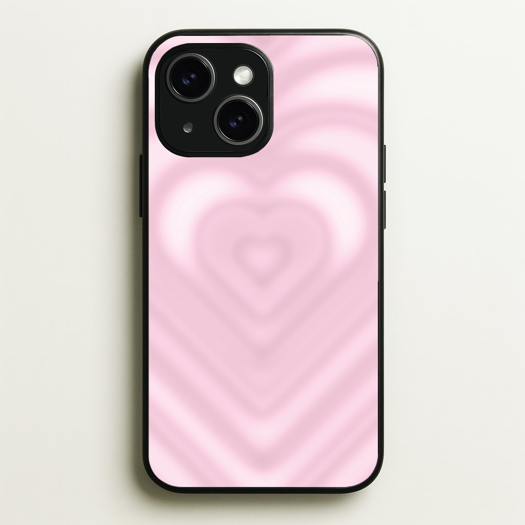 Drippy Love Heart Pink Phone Case - iPhone 15 / Standard