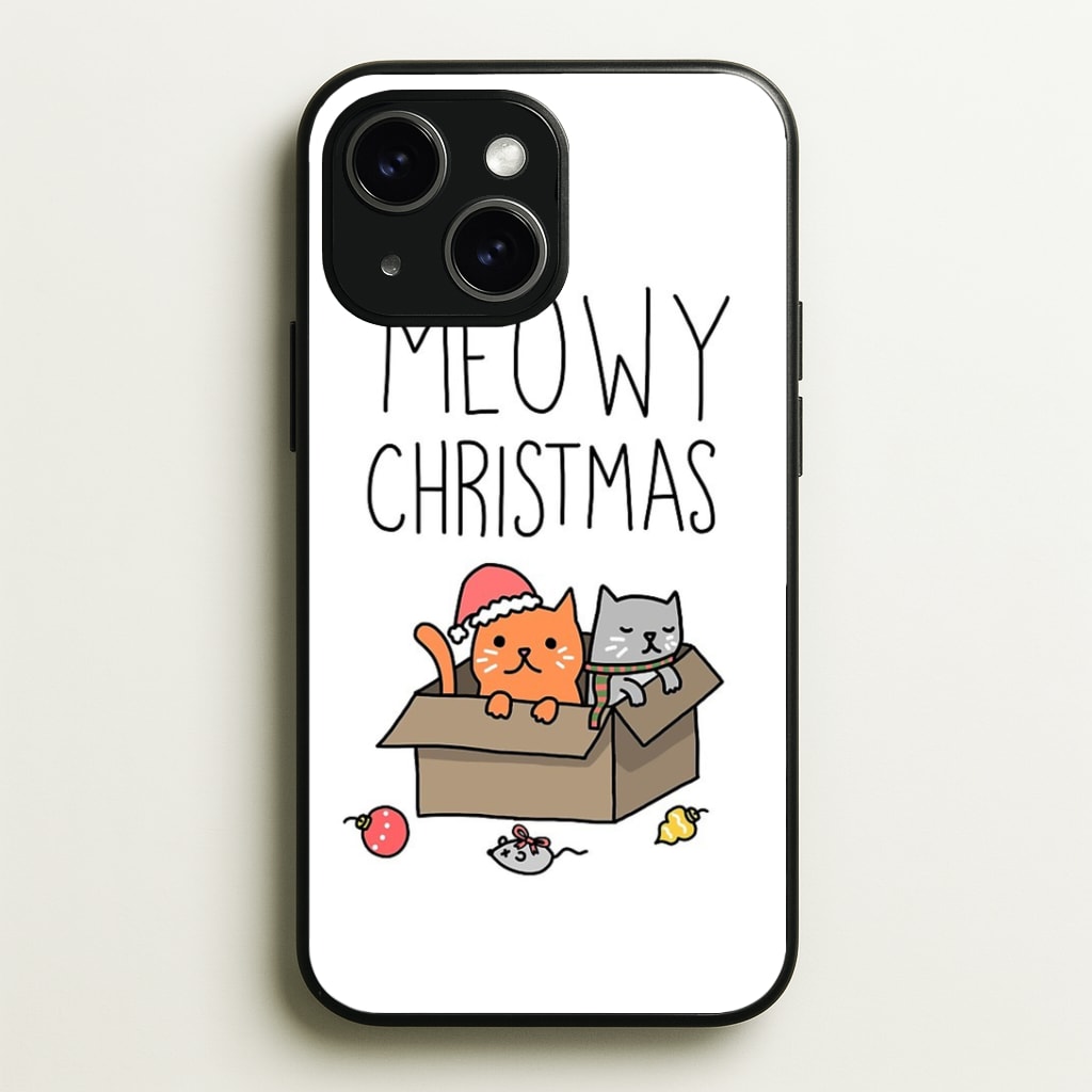 Meowy Christmas Phone Case - iPhone 15 / Standard