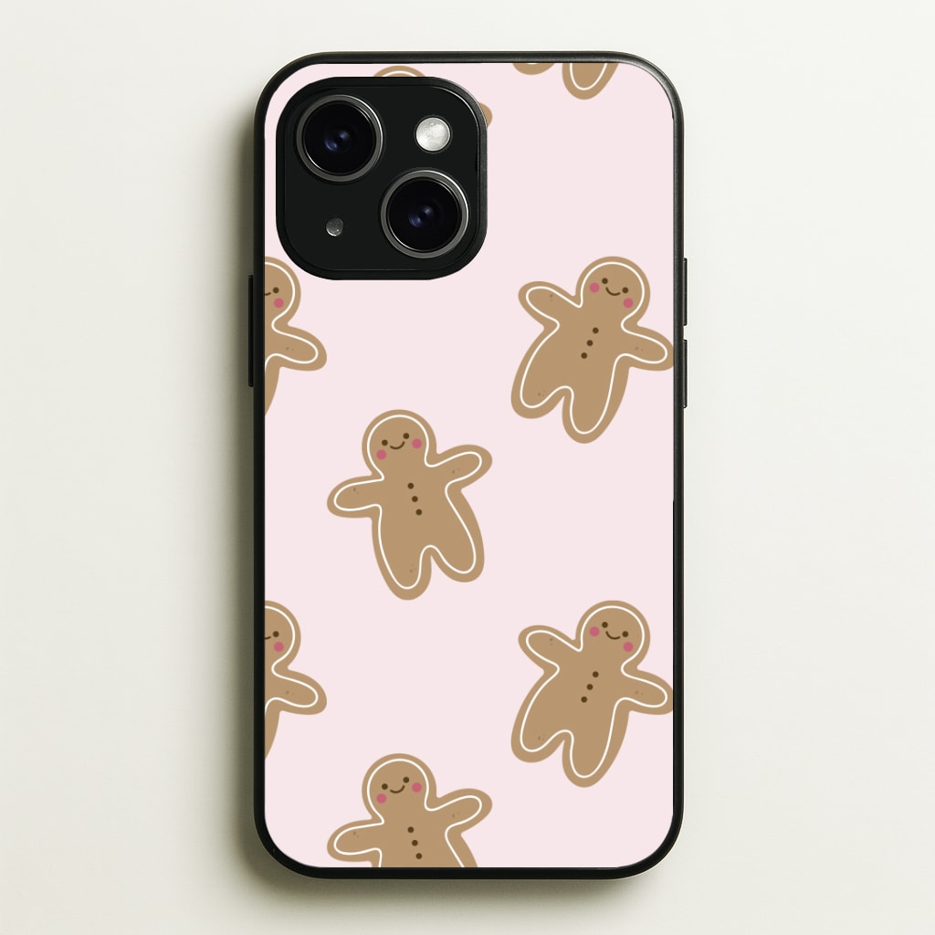 Gingerbread Men Christmas Pattern Phone Case - iPhone 15 / Standard