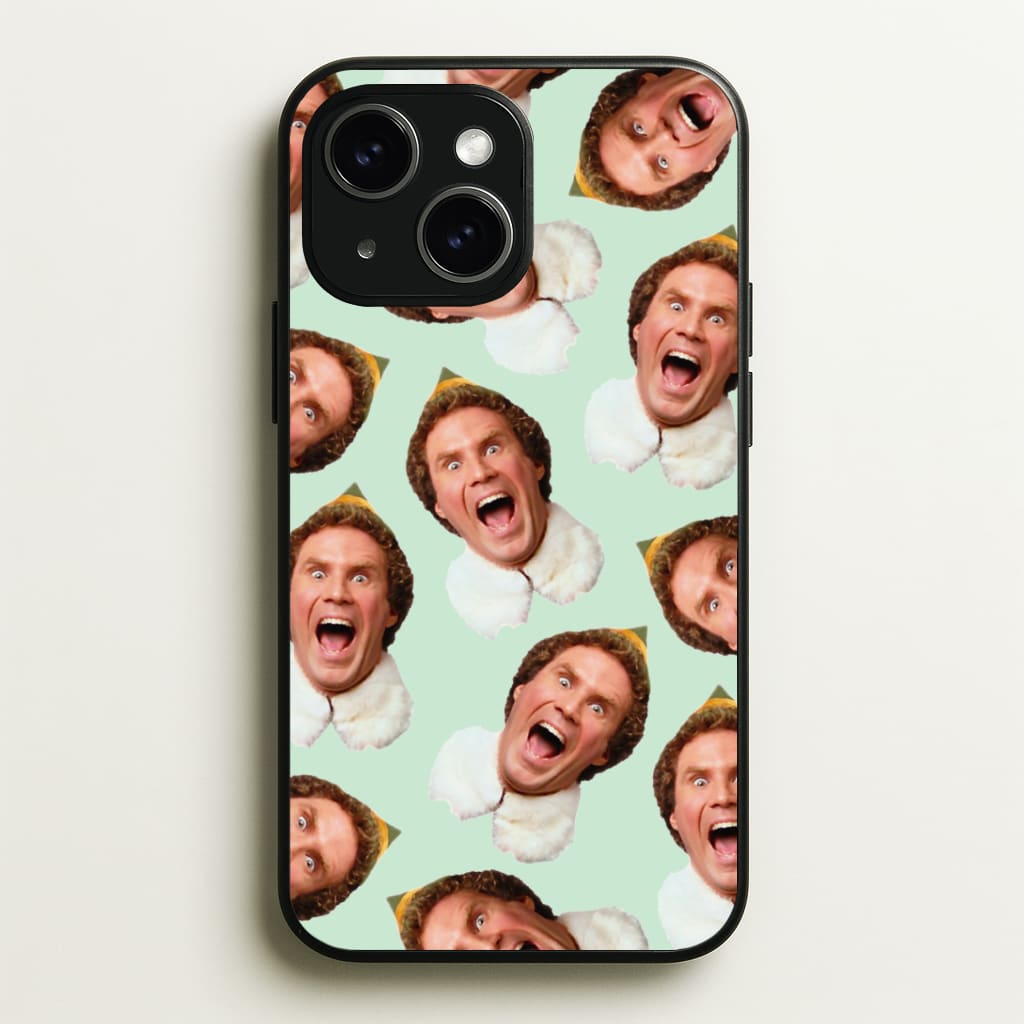 Green Elf Face - Christmas Phone Case - iPhone 15 / Standard