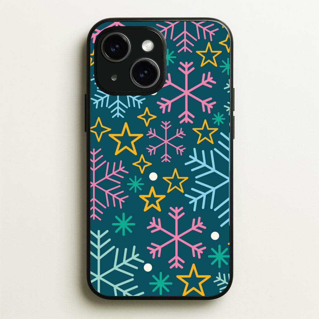 Colourful Christmas Symbols Pattern Phone Case - iPhone 15 / Standard