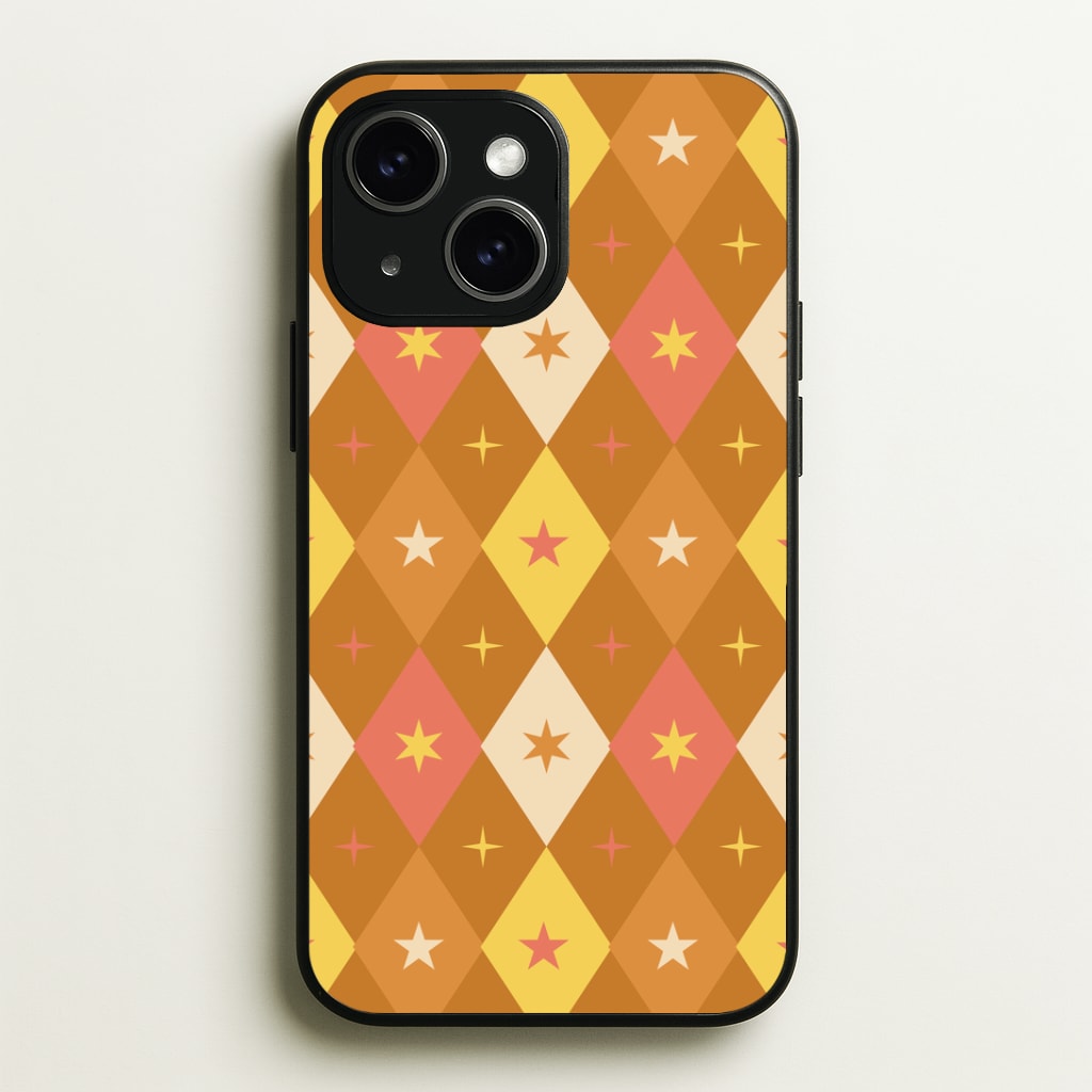 Retro Christmas Argyle Pattern Phone Case - iPhone 15 / Standard