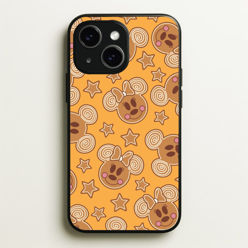 Cartoon Mouse Gingerbread Pattern Phone Case - iPhone 15 / Standard