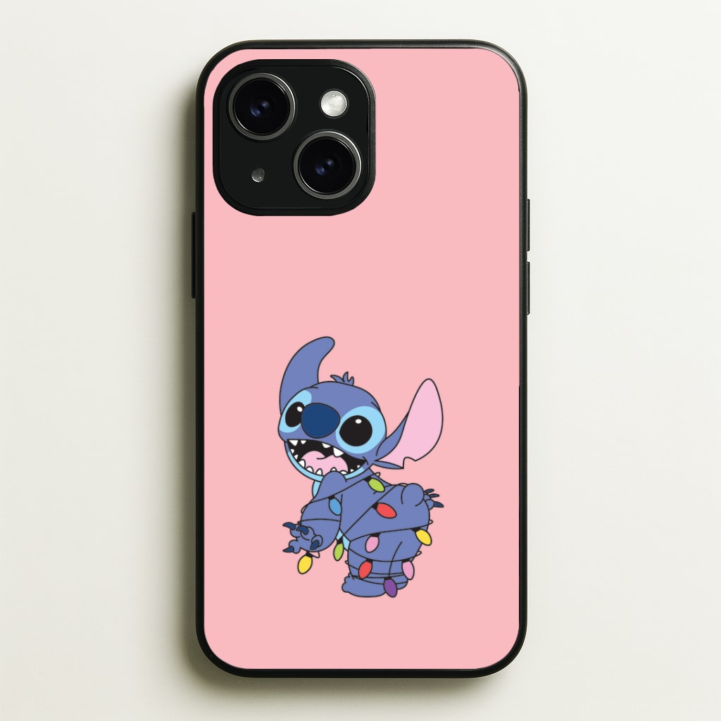 Cute Blue Alien Fairylights Phone Case - iPhone 15 / Standard