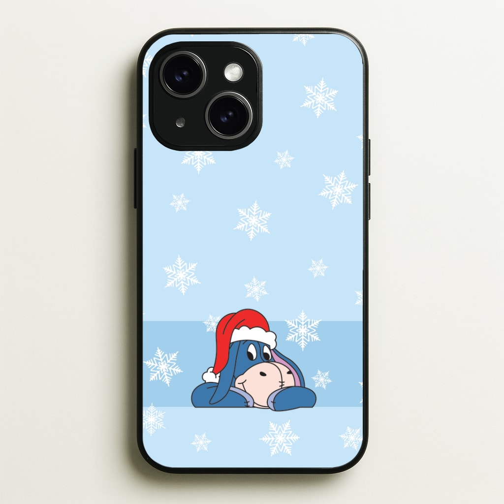 Cartoon Donkey Snowflakes Phone Case - iPhone 15 / Standard