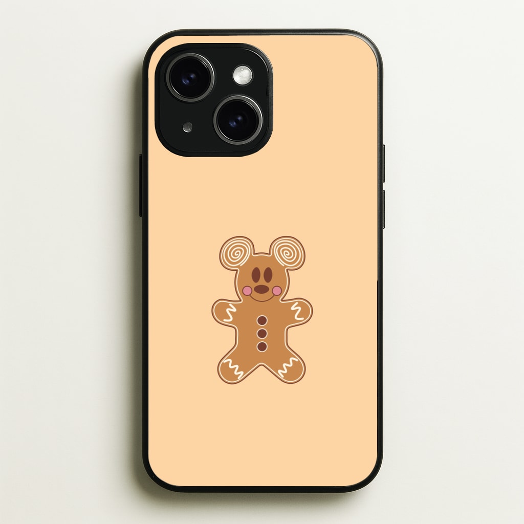 Cartoon Mouse Gingerbread Phone Case - iPhone 15 / Standard