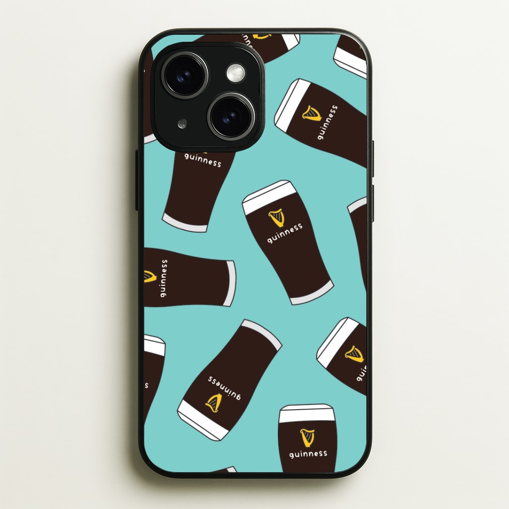 Stout Pint Pattern Phone Case - iPhone 15 / Standard