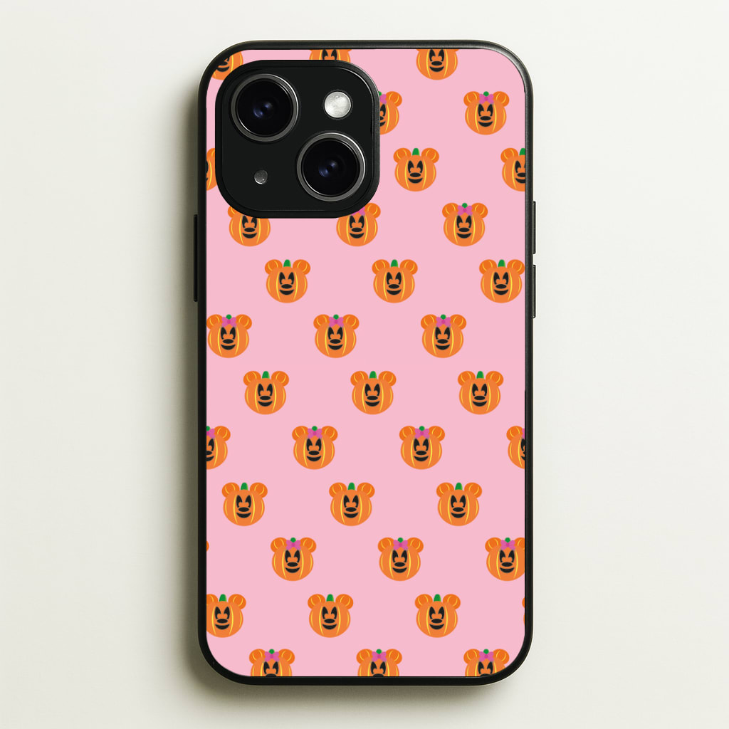 Female Mouse Pumpkin Pattern Halloween Phone Case - iPhone 15 / Standard