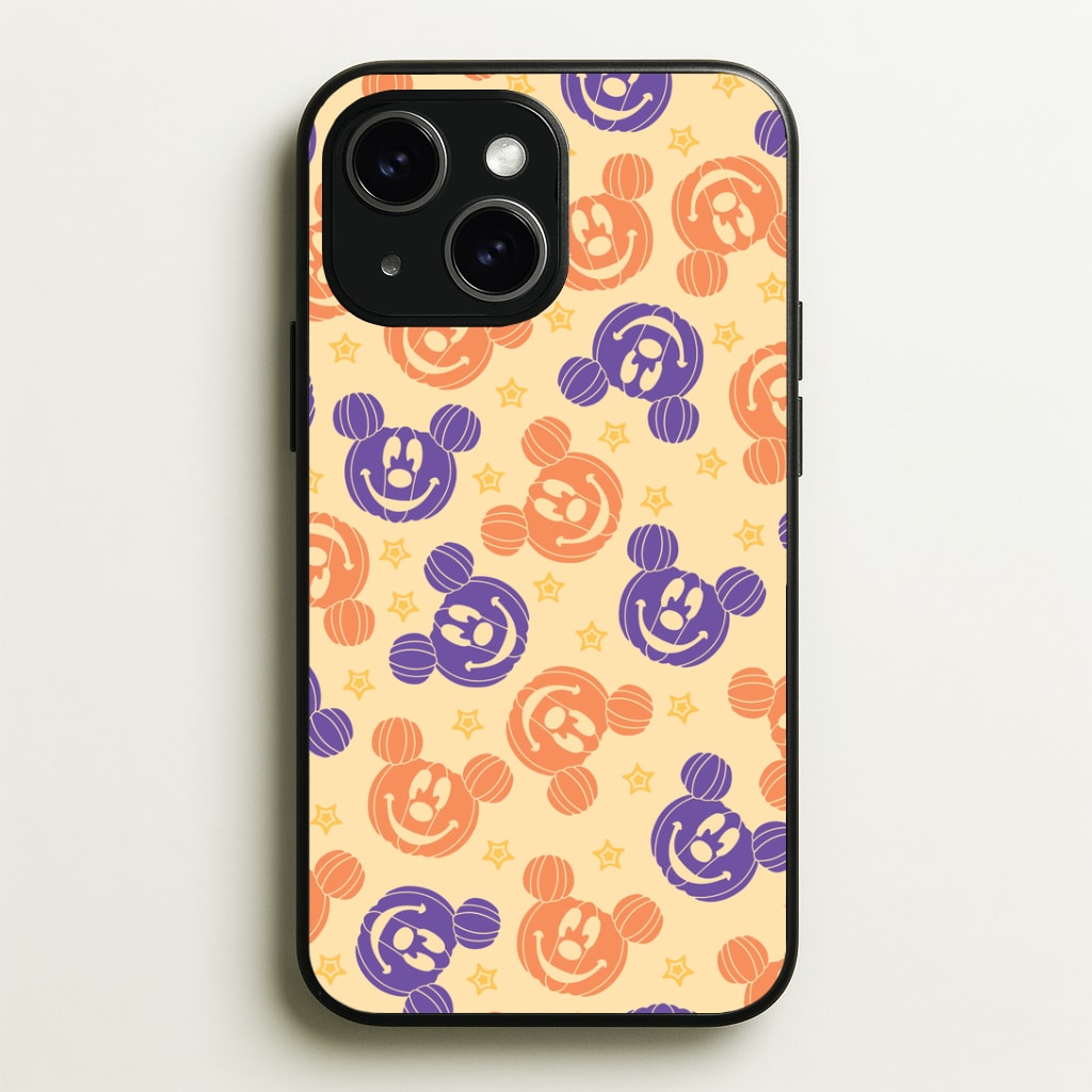 Pumkin Mouse And Stars Pattern Phone Case - iPhone 15 / Standard