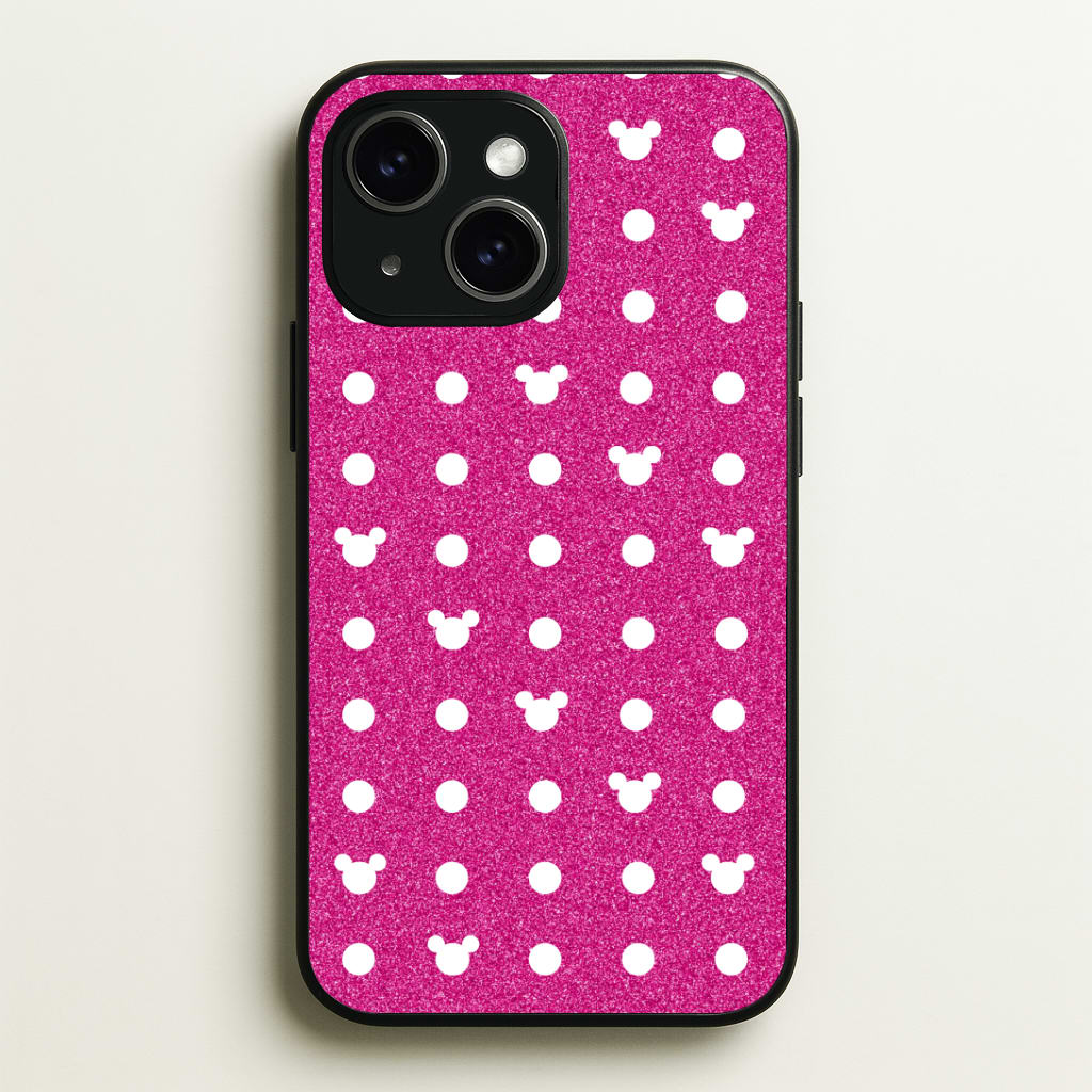 Mickey Polkadot Pink Fairytale Phone Case - iPhone 15 / Standard