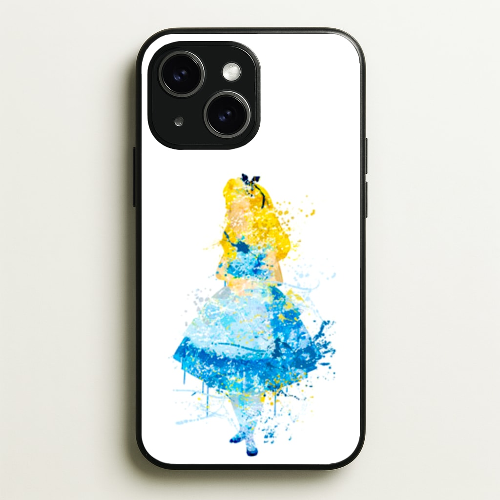 Watercolour Alice in Wonderland Fairytale Phone Case - iPhone 15 / Standard