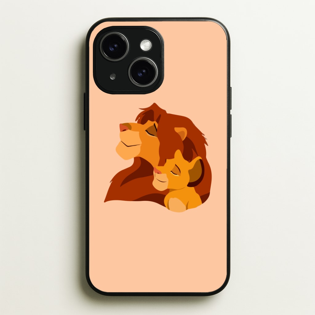 King Lion And Cub Phone Case - iPhone 15 / Standard