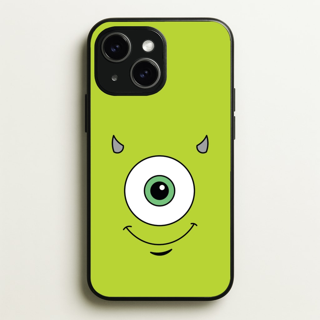 Green Monster Face Phone Case - iPhone 15 / Standard