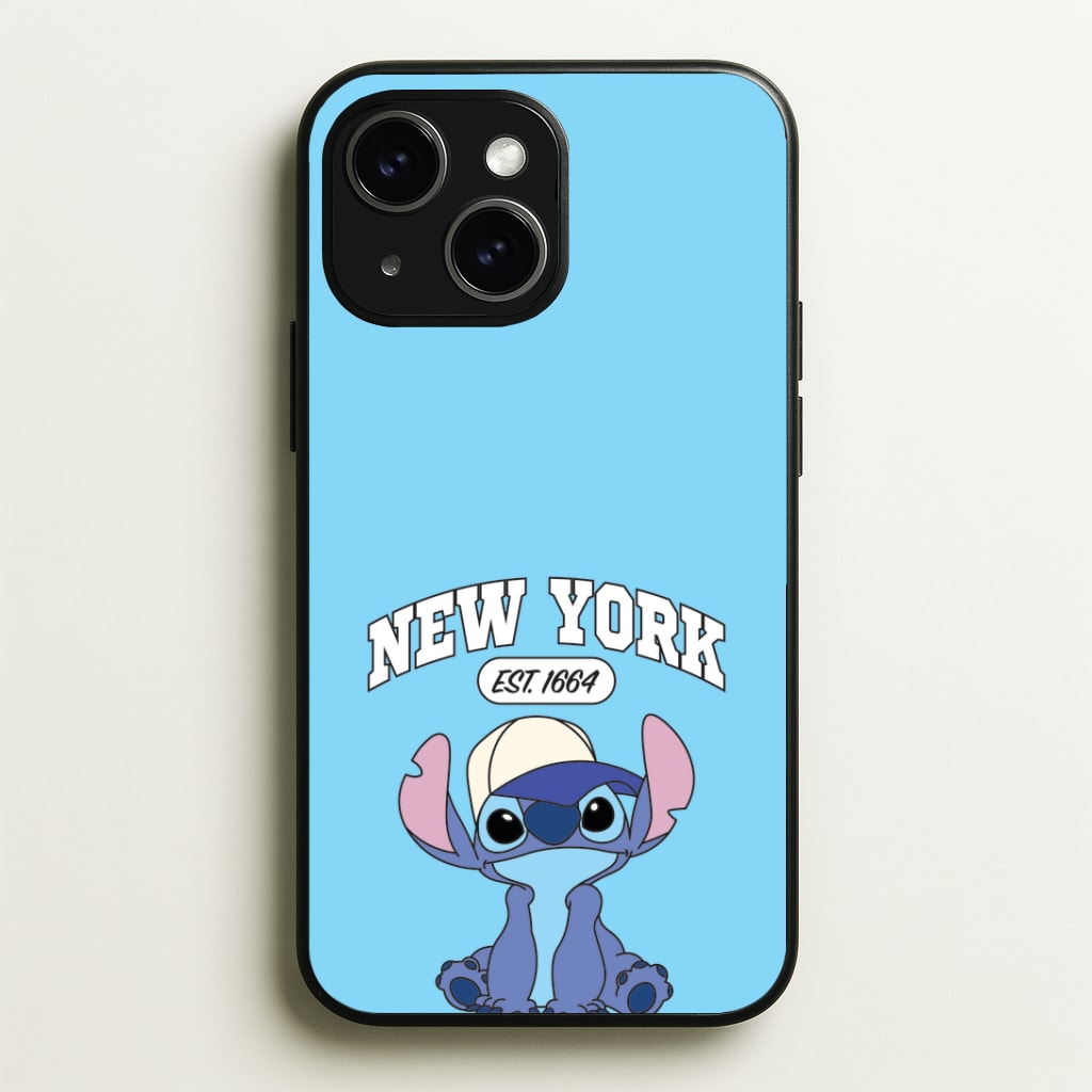 New York Blue Alien Phone Case - iPhone 15 / Standard