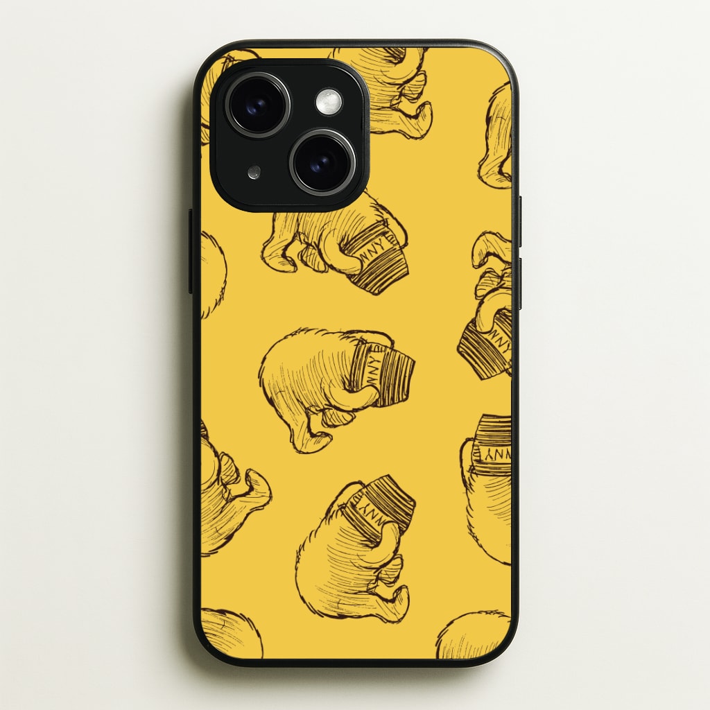 Winnie Honey Pot Pattern Phone Case - iPhone 15 / Standard