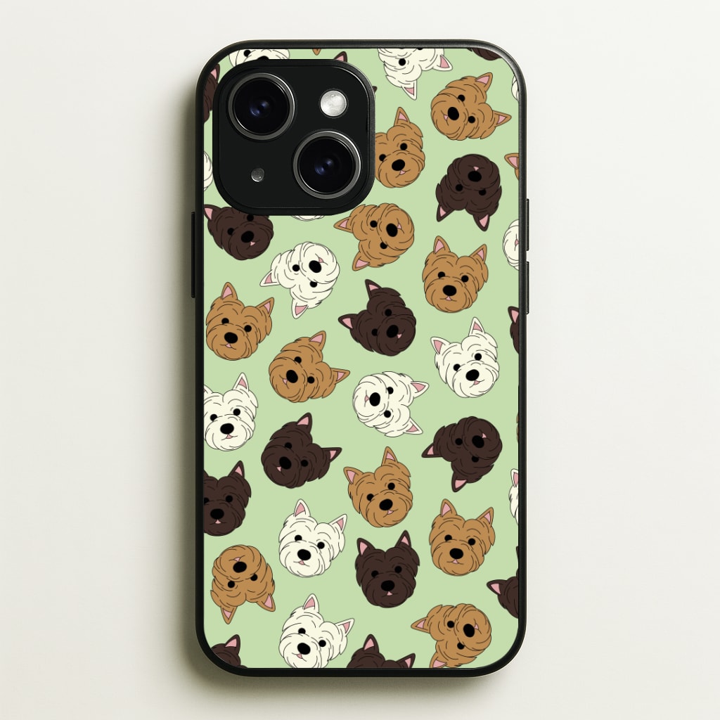 Border Terrier Pattern Phone Case - iPhone 15 / Standard
