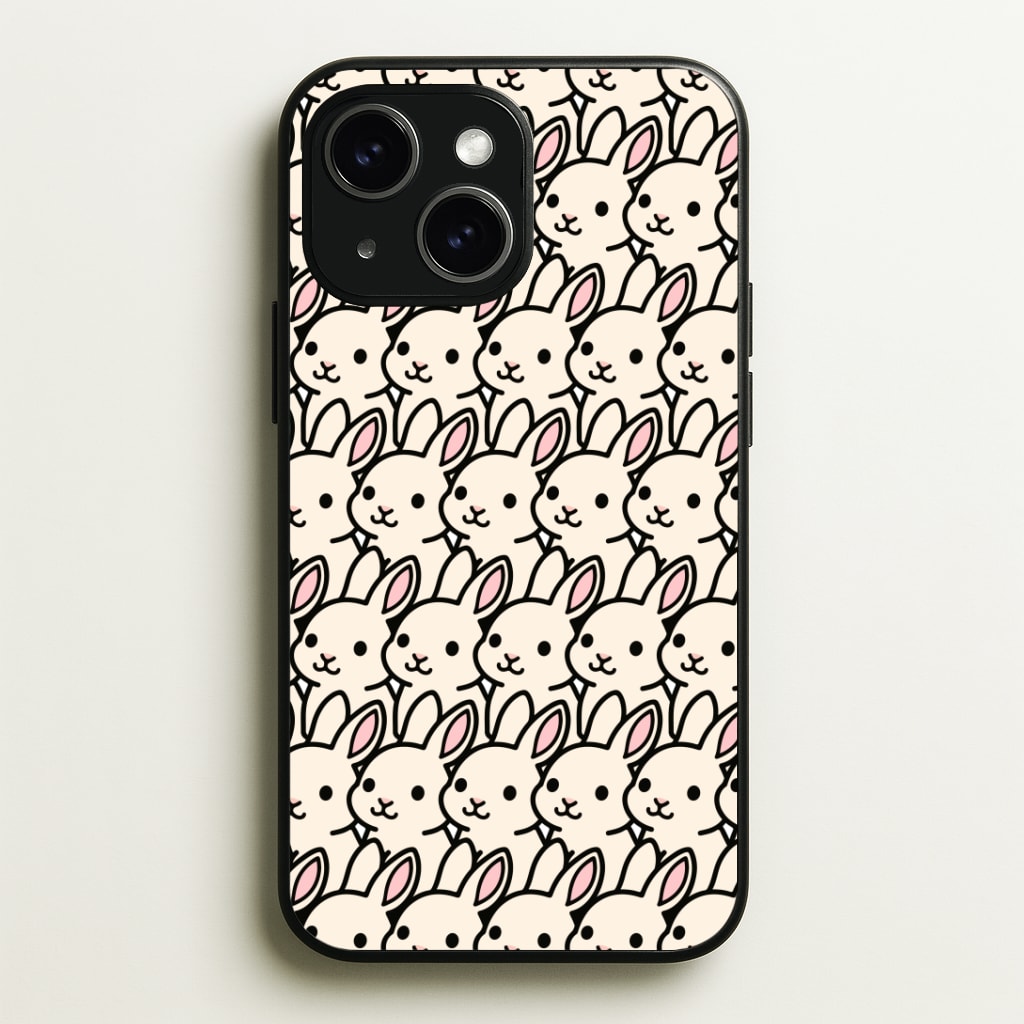 Bunny Rabbit Pattern Phone Case - iPhone 15 / Standard