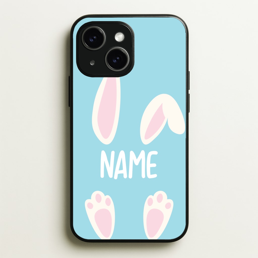 White Bunny Personalised Phone Case - iPhone 15 / Standard