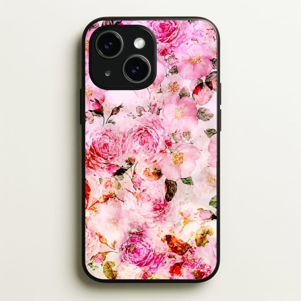 Pretty Pink Chic Floral Pattern Phone Case - iPhone 15 / Standard