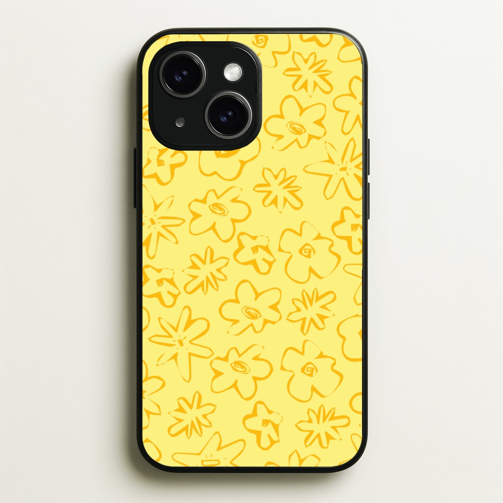 Yellow And Orange - Floral Patterns Phone Case - iPhone 15 / Standard