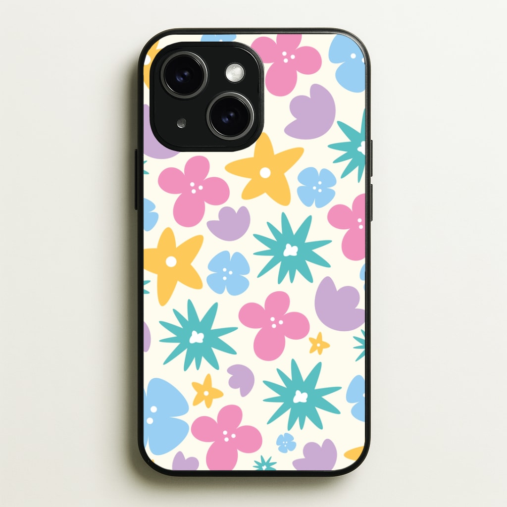 Playful Flowers - Floral Patterns Phone Case - iPhone 15 / Standard
