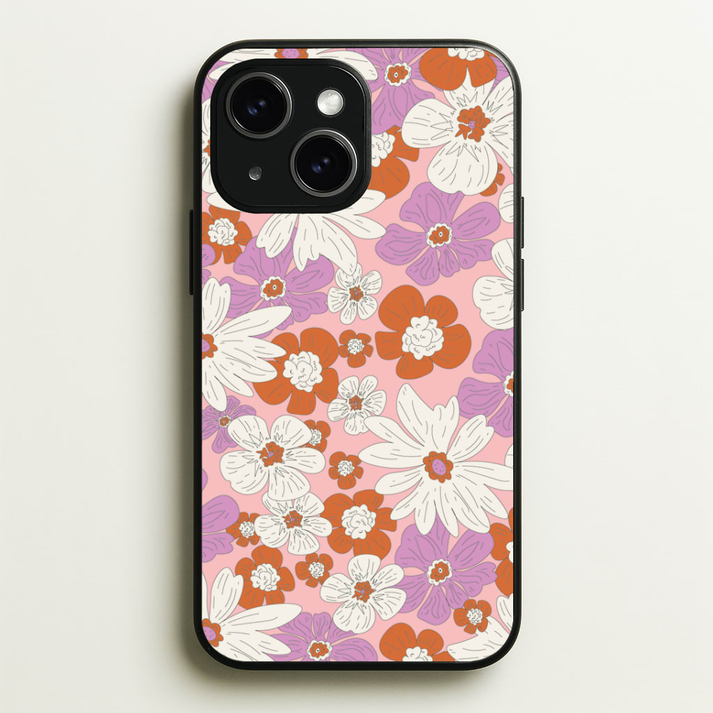 Retro Flowers - Floral Patterns Phone Case - iPhone 15 / Standard