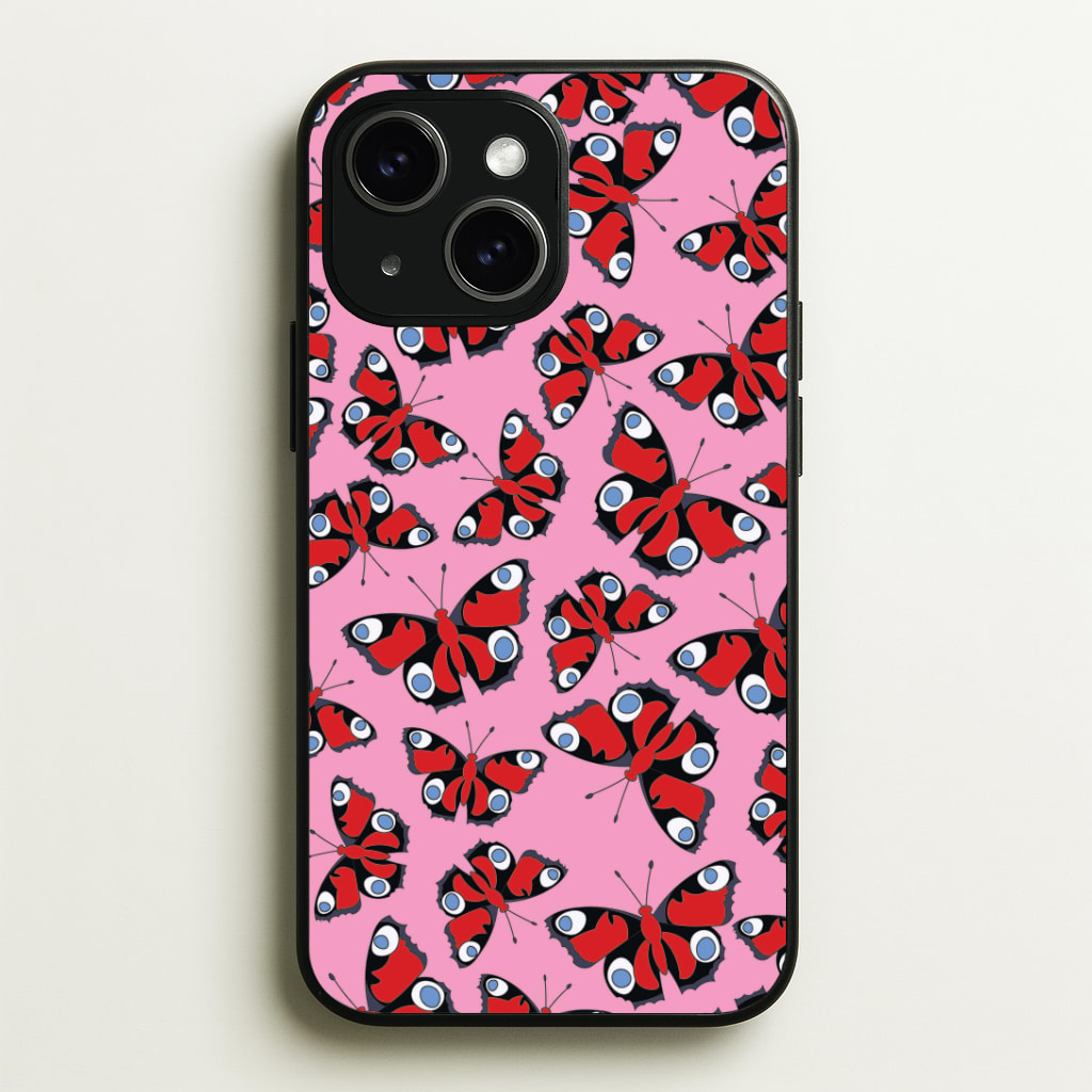 Red Butterfly - Butterfly Patterns Phone Case - iPhone 15 / Standard