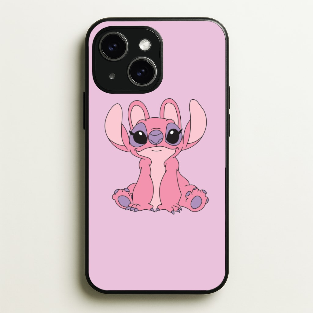 Sitting Down - Pink Alien Phone Case - iPhone 15 / Standard