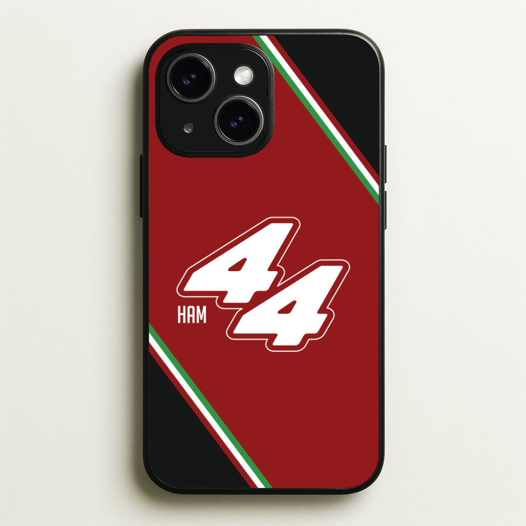 Dark Red Retro 44 Phone Case - iPhone 15 / Standard