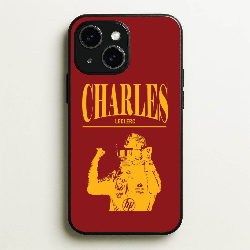 Charles Red And Gold Phone Case - iPhone 15 / Standard