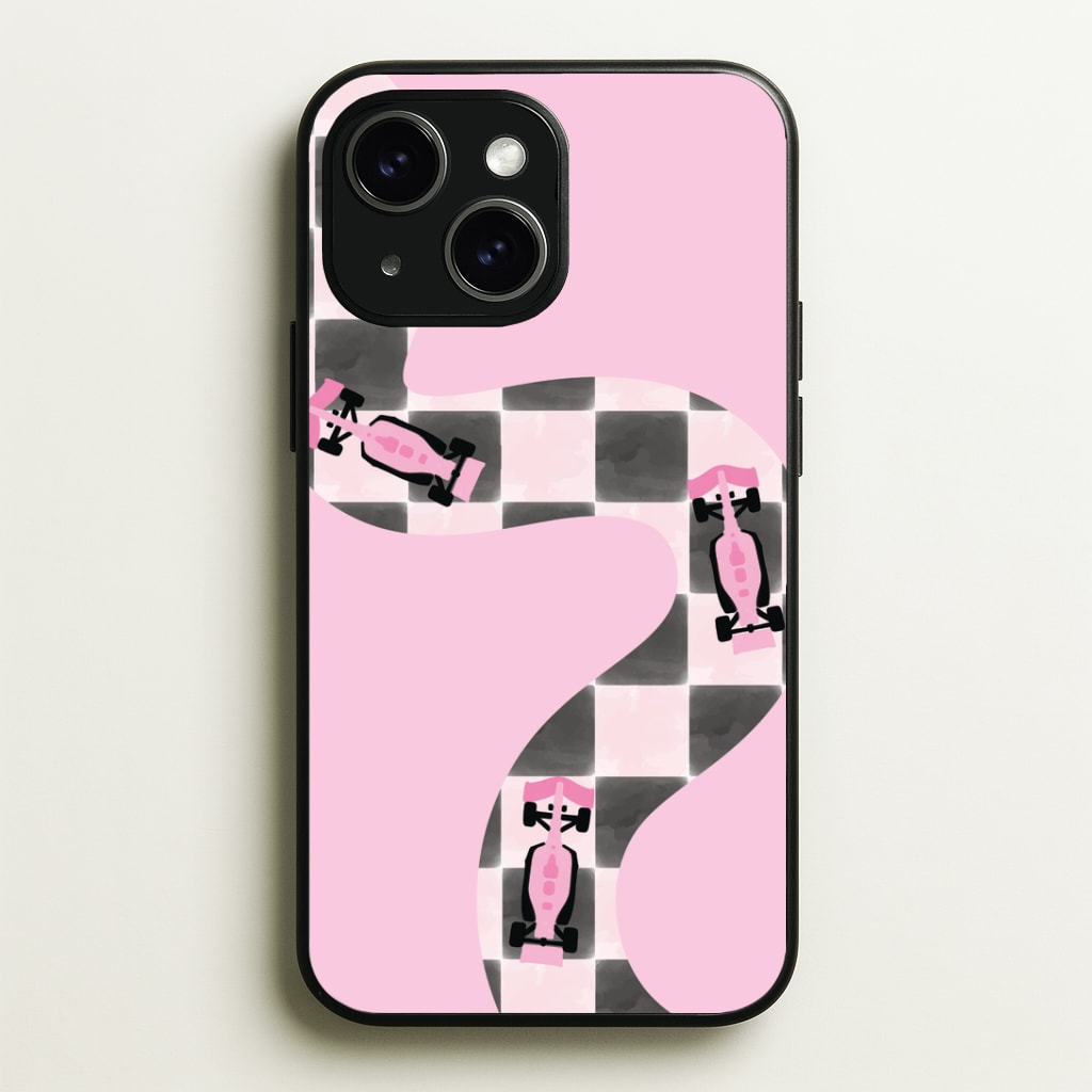 Checkered Track Phone Case - iPhone 15 / Standard