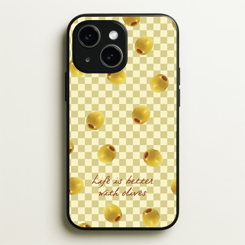 Life Is Better With Olives Phone Case - iPhone 15 / Standard