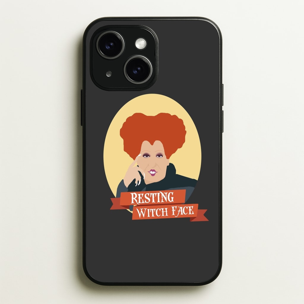 Resting Witch Face - Hocus Halloween Phone Case - iPhone 15 / Standard
