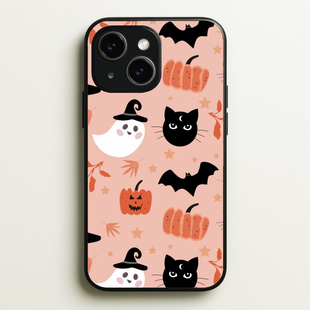 Pretty Pink Halloween Pattern Phone Case - iPhone 15 / Standard