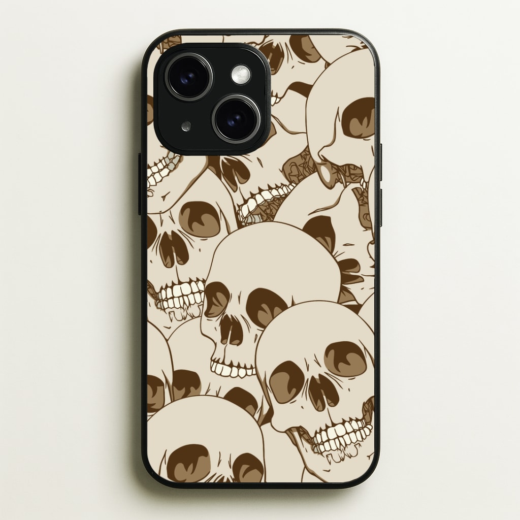 Skull Pattern - Halloween Phone Case - iPhone 15 / Standard