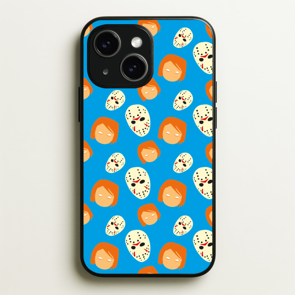 Chucky And Jason Pattern - Halloween Phone Case - iPhone 15 / Standard