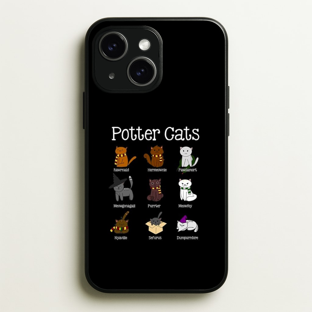 Harry Pawter Cats Phone Case - iPhone 15 / Standard